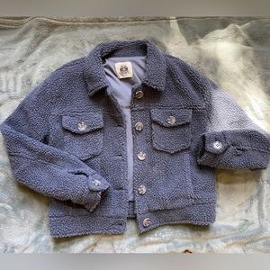 Blue Vintage Button Down Trucker Cut Jacket